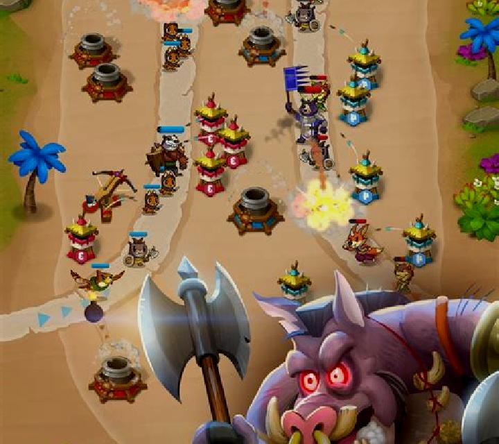 tower rush game mechanics gameplay drop block
